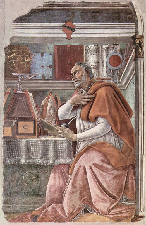 tableau, Saint Augustin, Sandro Botticelli, 1480