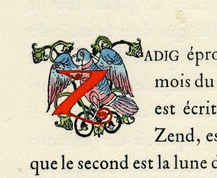 initiale illustrée du prénom Zadig