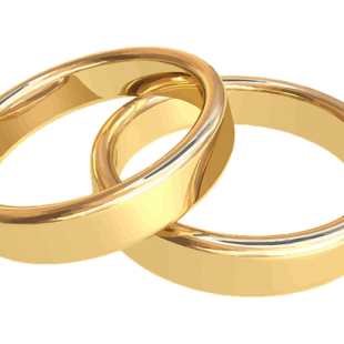 photo de deux anneaux de mariage