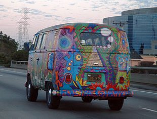 bus hippie décoré
