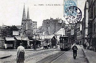 carte postale de Belleville vers 1900