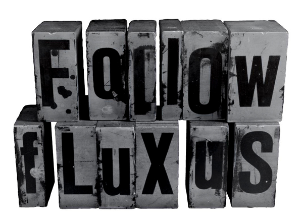 Logo : Folow Fluxus en lettres de casse