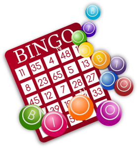 pictogramme représentant une carte de Bingo et des jetons