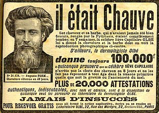 Publicité contre la calvitie de 1913