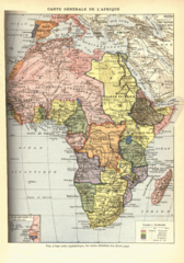 Carte d'Afrique en 1898