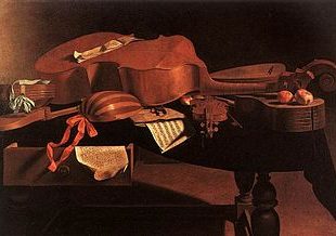nature morte avec instruments baroques