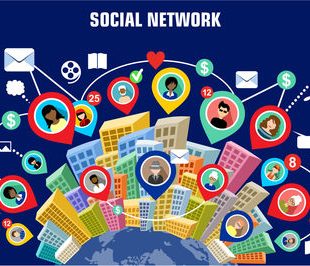 dessin schématisant les réseaux sociaux