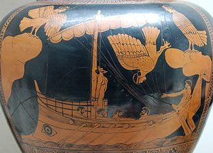 vase représentant Ulysse et les sirènes
