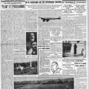 La une du Poupulaire du 11 janvier 1934