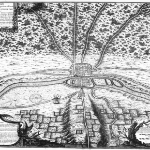 Plan de Paris en 508 par Nicolas de La Mare