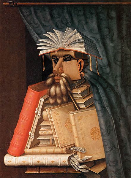 tableau de Giuseppe Arcimboldo Le bibliothécaire