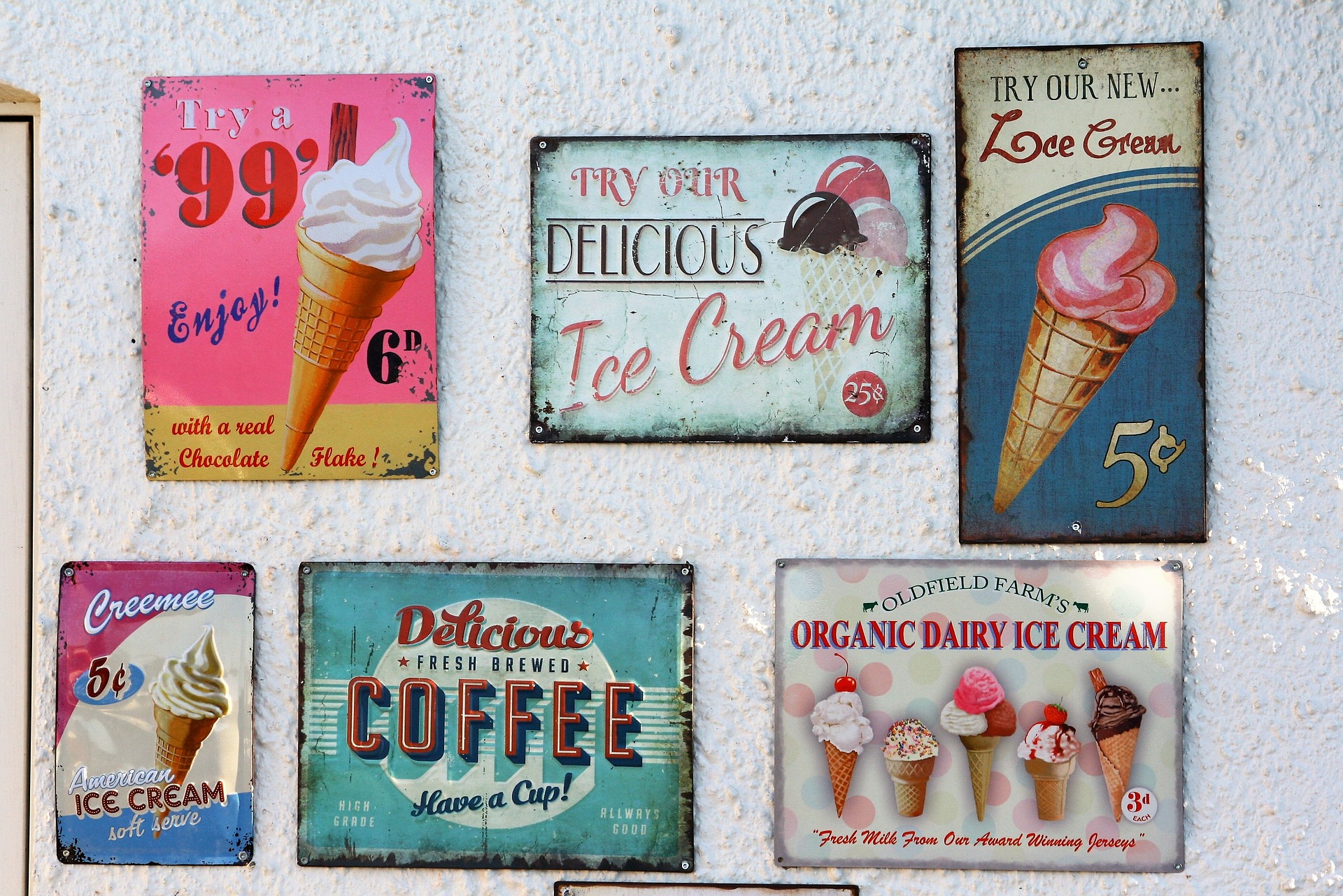 Glaces-Pancartes publicitaires