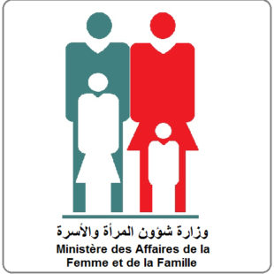 Logo d'un homme et une femme avec deux enfants