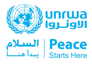 ogo de l'Office de secours et de travaux des Nations Unies pour les réfugiés de Palestine dans le Proche-Orient