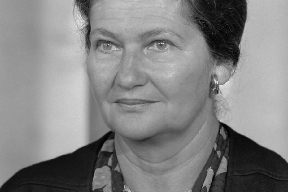 Photo n&b de Simone Veil