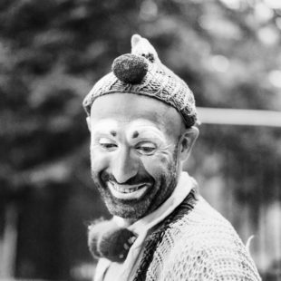Clown photo noir & blanc