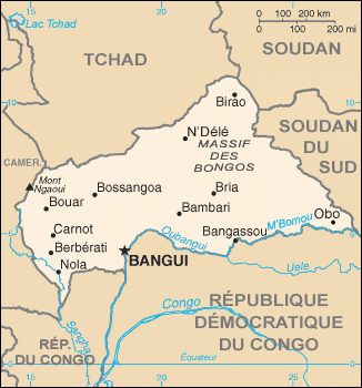 République centrafricaine carte