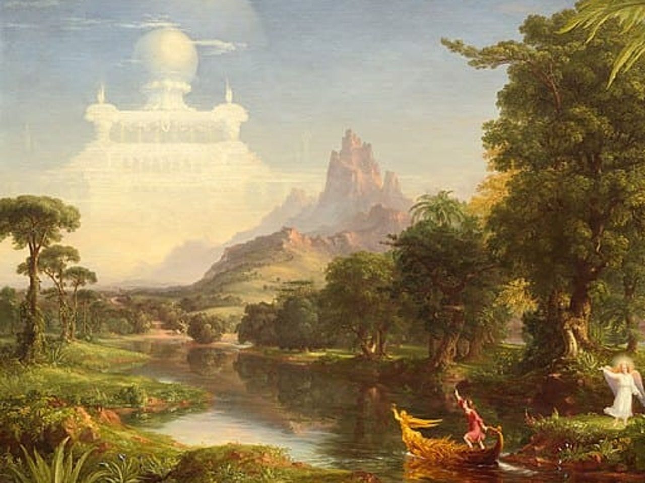 Tableau de Thomas Cole Voyage de la vie des jeunes