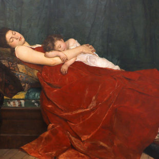 Tableau intitulé Le sommeil Alphonse Lecadre