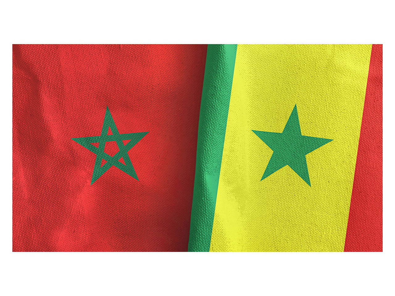 Drapeaux Marocain et Sénégalais