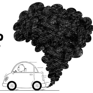 Illustration de la pollution atmosphérique des voitures