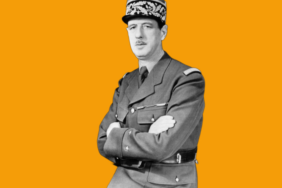 Portrait du Général de Gaulle en tenue militaire