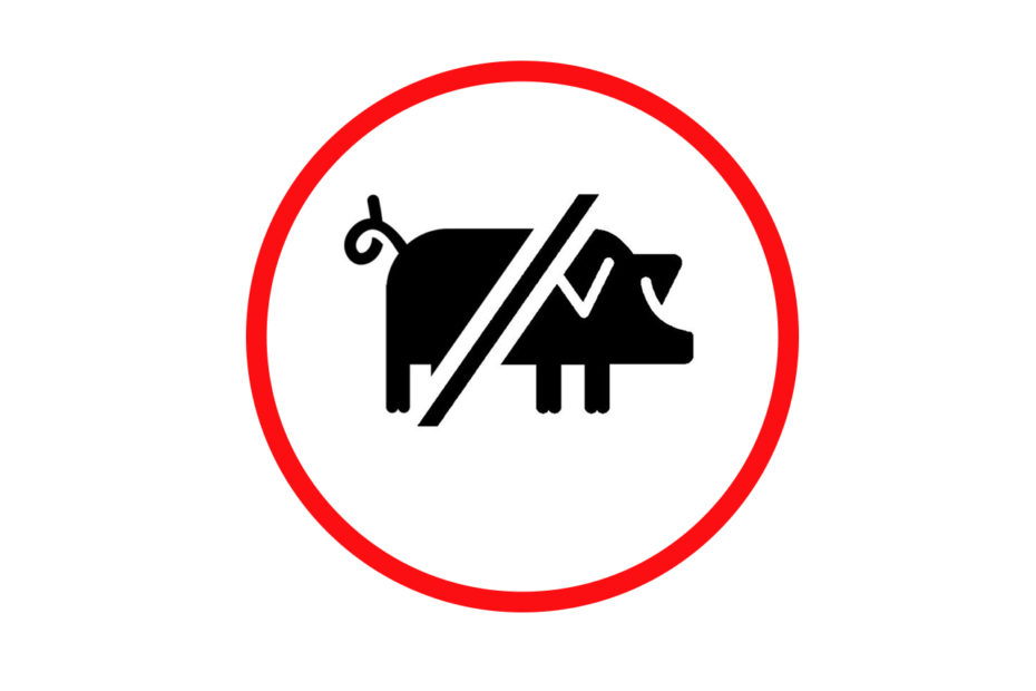 logo Interdit alimentaire porc cochon